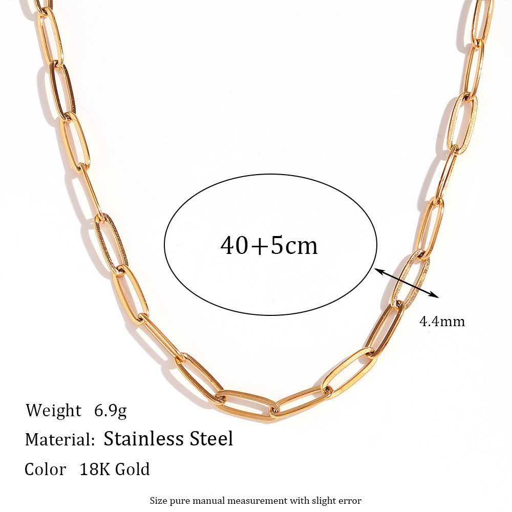 Bold Paperclip Link Chain Necklace